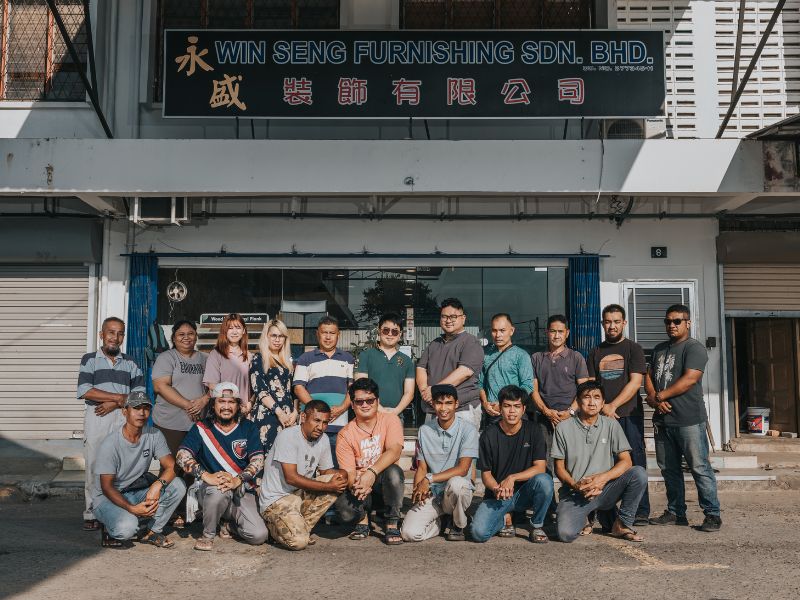 Win Seng Furnishing team outside the Kota Kinabalu premises